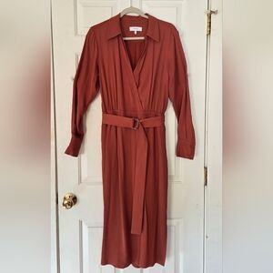 Reiss Emilie Belted Midi Dress